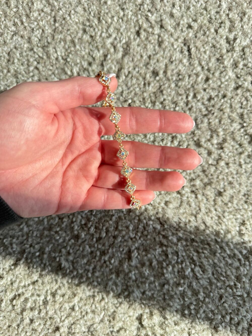sparkly diamond shaped bracelet